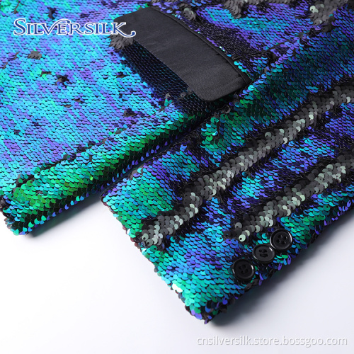 Bling Bling Blazer Fancy Reversible Pailletten für Männer